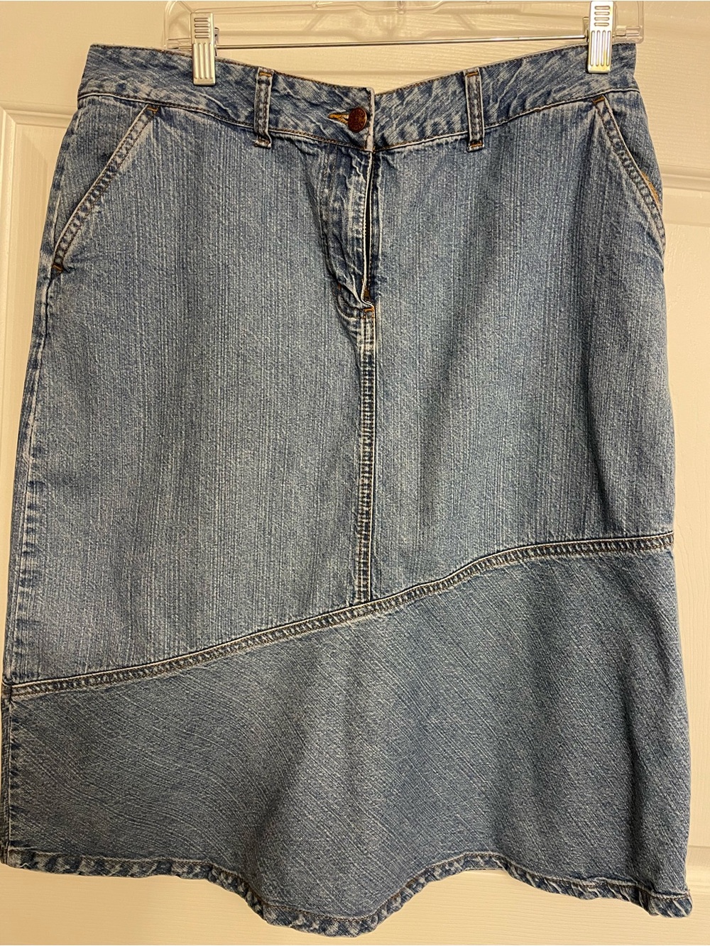 Light Blue Denim Skirt - Classic Women's Jeans Skirt